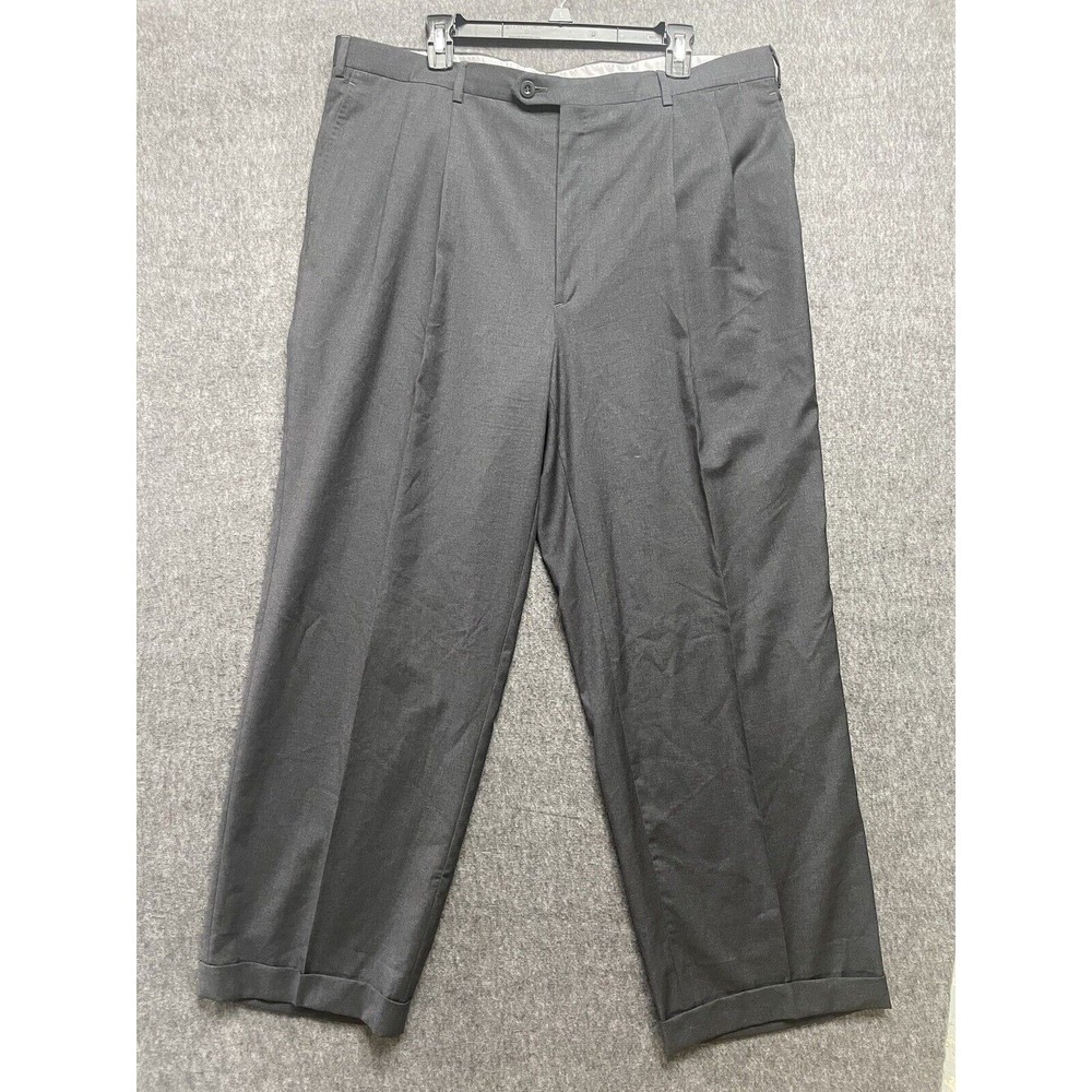 Brioni Cannes Dress pants Mens 42R 100% Wool Pleated Solid Grey